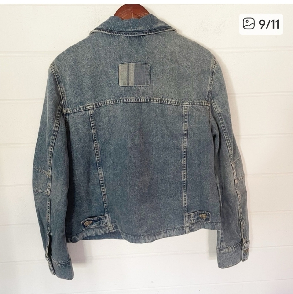 NWT "XL" Free People We The Free Dani Denim Jacket in “From the Shetland” - Picture 6 of 7